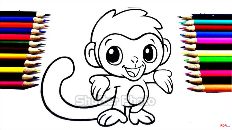 333 Mẫu Tranh Tô Màu con Khỉ dễ thương dành cho bé yêu  Đề án 2020  Tổng  hợp chia sẻ hình ảnh tranh vẽ biểu mẫu trong lĩnh vực giáo dục